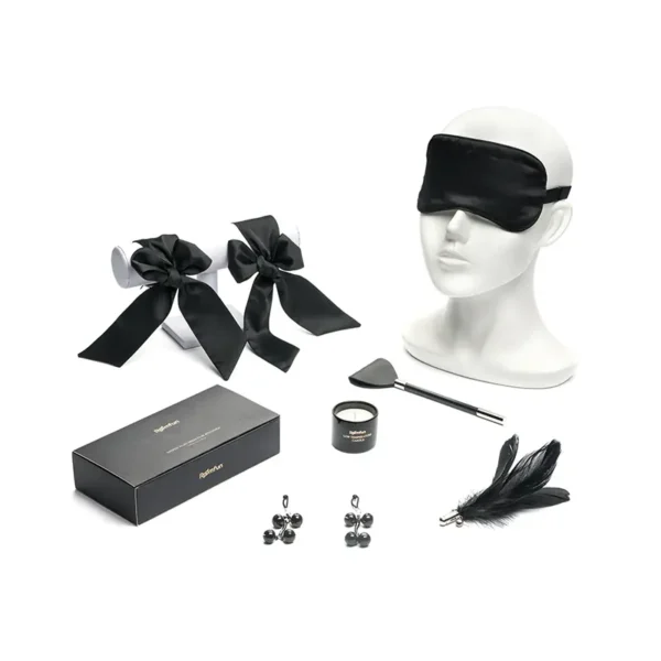 BDSM Eye Mask，Bondage Eye Mask，QS-005 Satin 5-piece bondage kit (1)