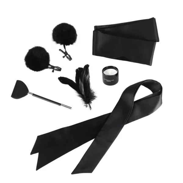 BDSM Kit，BDSM Set，QS-006 Satin 6-piece bondage kit (1)