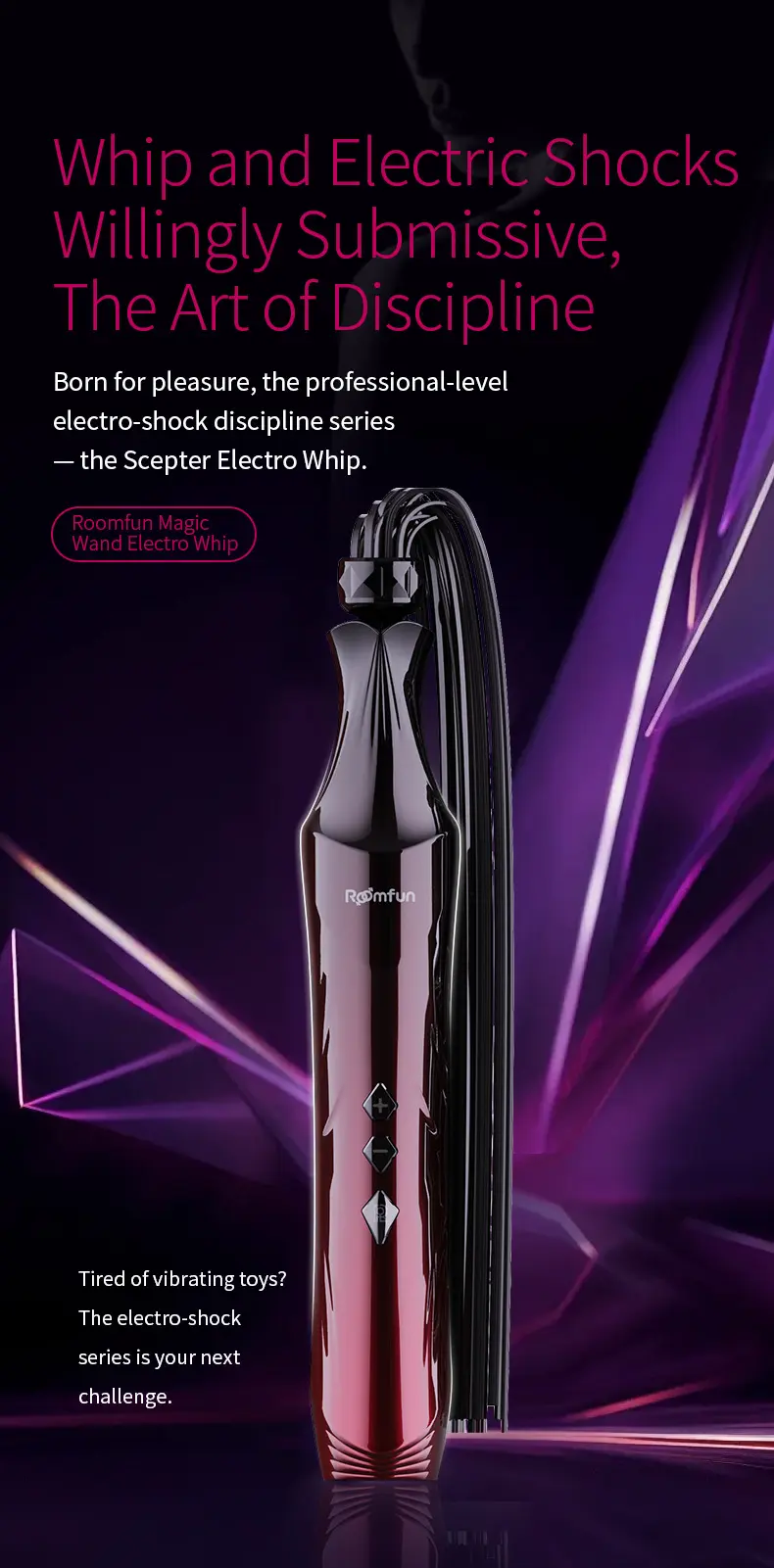 BDSM，BDSM Toys，BDSM Sex Toys，ZW-143 Magic Wand Electro Whip describe (1)