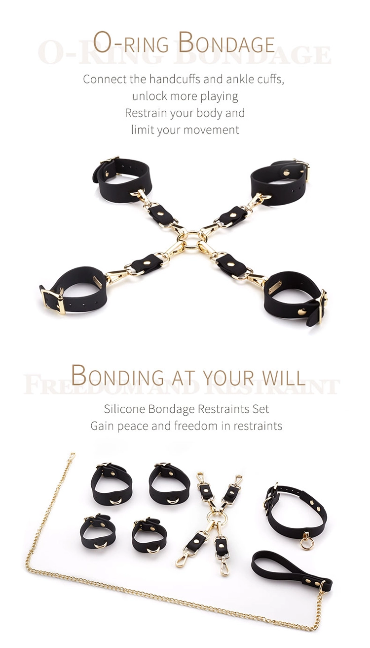 Bondage，Bondage Toys，Bondage Sex Toys，Cross buckle bondage kit describe (7)