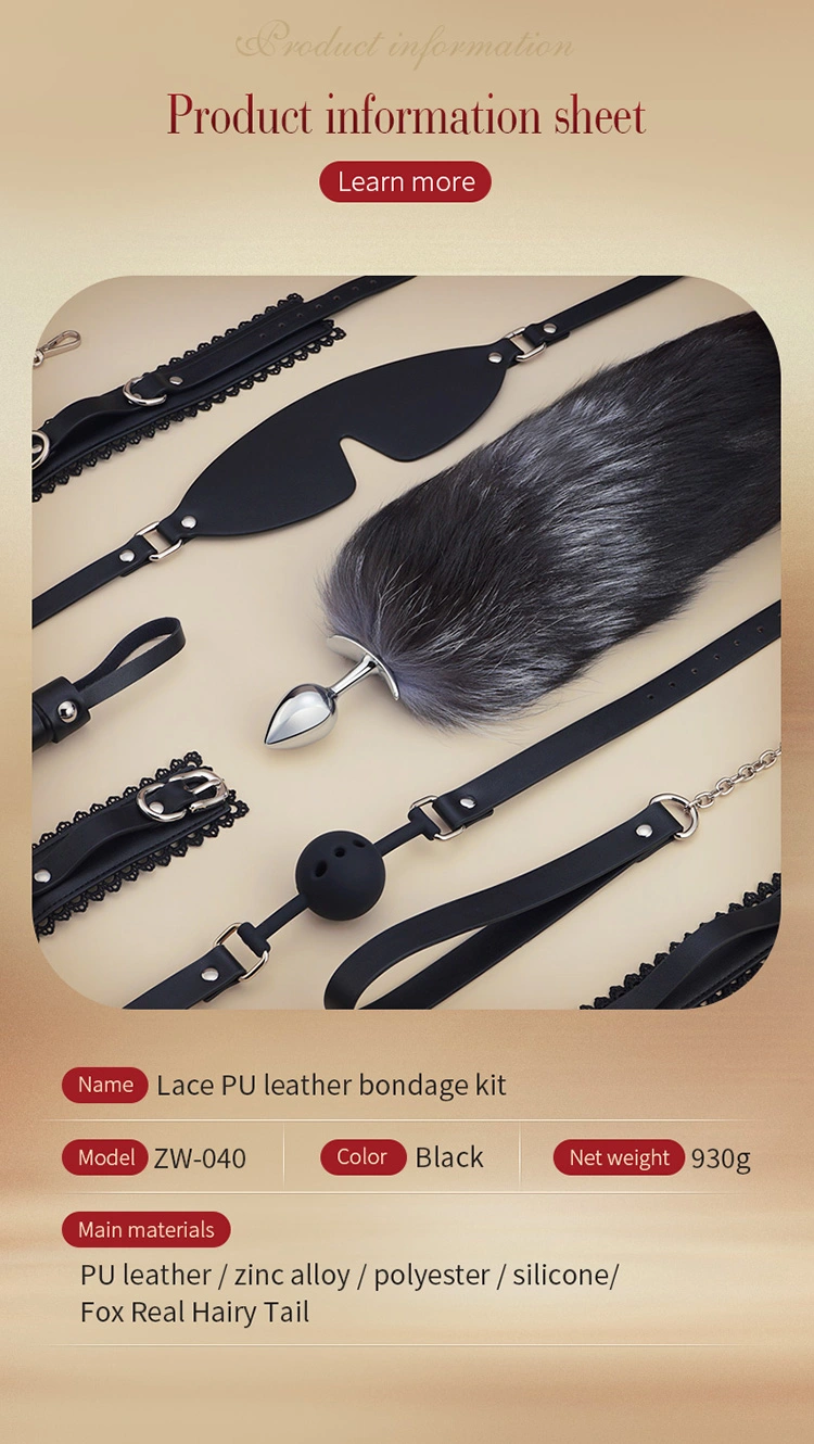 Bondage，Bondage Toys，Bondage Sex Toys，ZW-040 Lace 8-piece bondage kit describe (8)