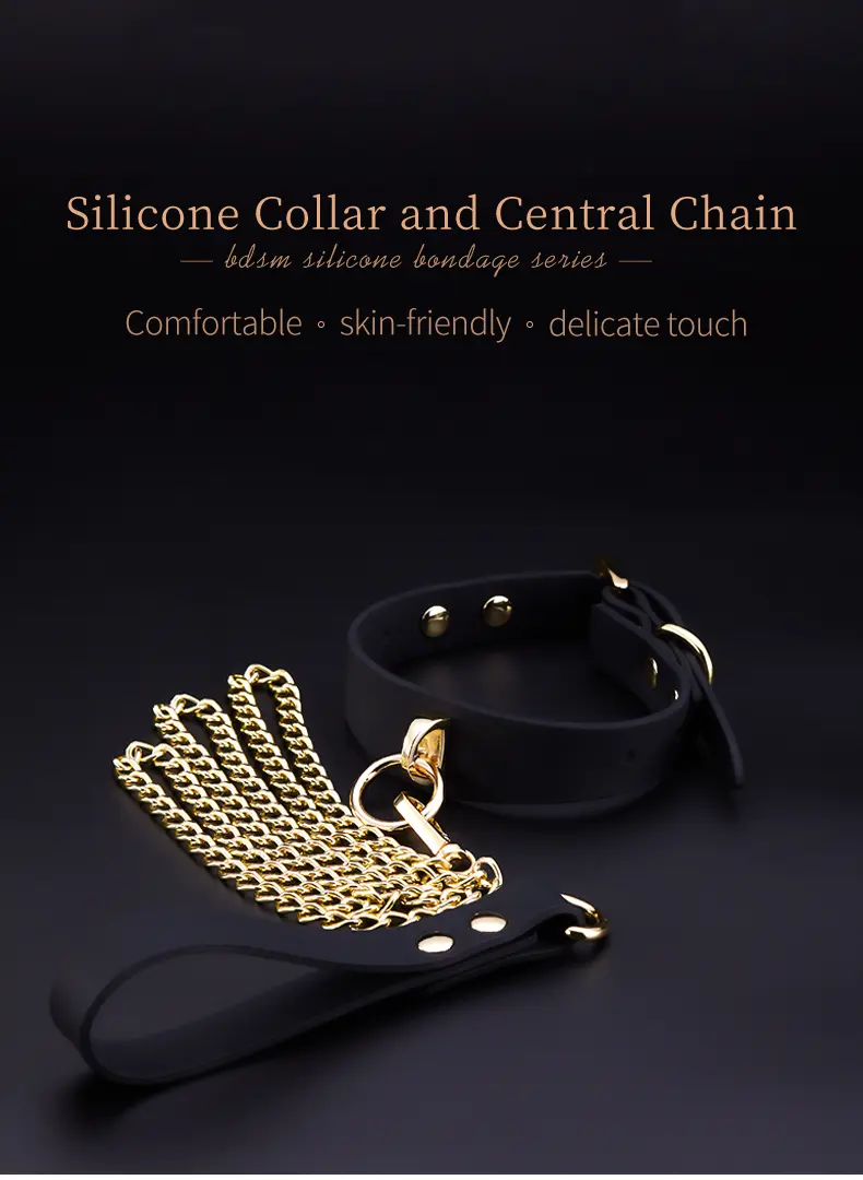 Bondage，Bondage Toys，Bondage Sex Toys，ZW-090 Silicone collar leash describe (1)