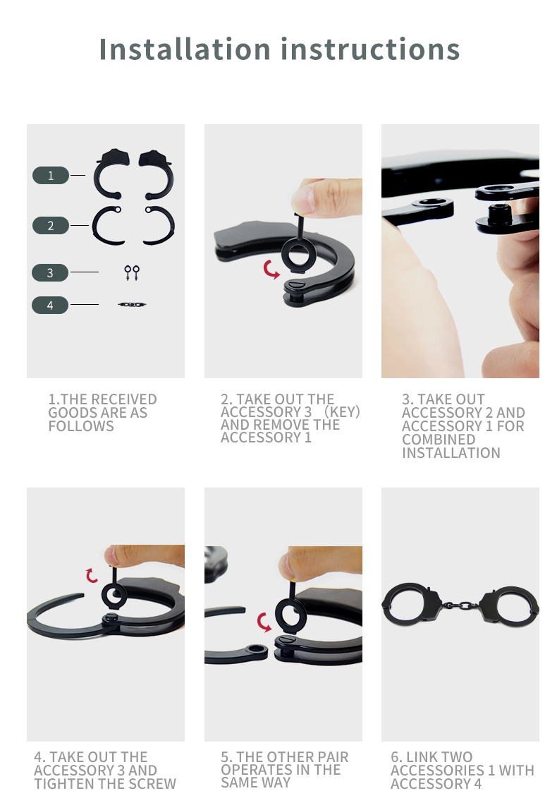 Bondage，Bondage Toys，Bondage Sex Toys，Zinc alloy handcuffs describe (3)