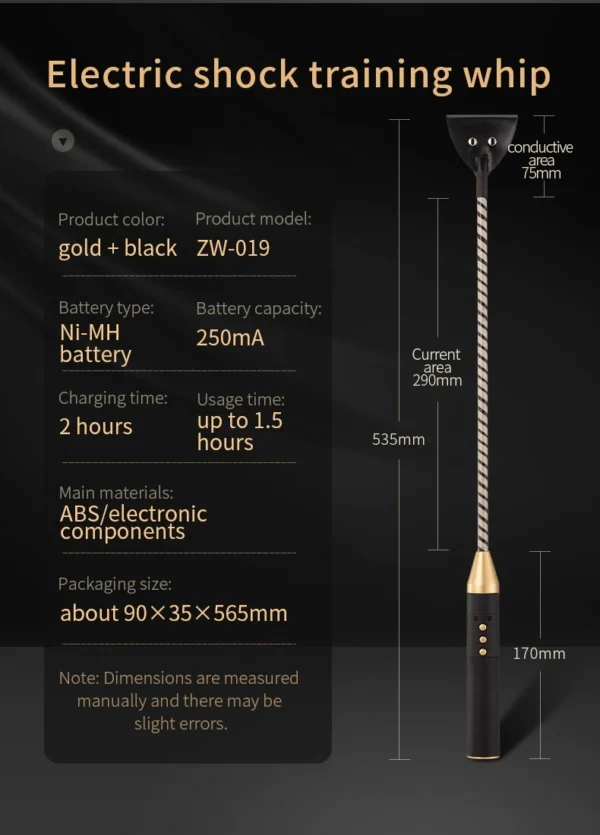 Electro Stimulation BDSM，BDSM Electric Shock，Sex Electric Shock，ZW-019 Electric shock training whip (3)