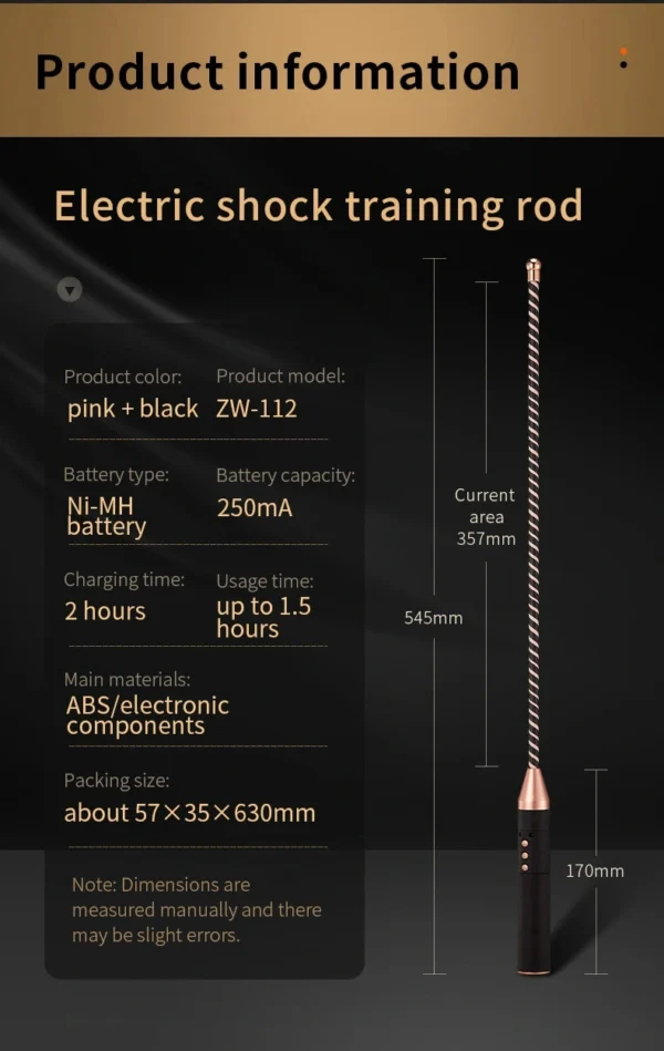 Electro Stimulation BDSM，BDSM Electric Shock，Sex Electric Shock，ZW-112 Electric shock training rod (3)